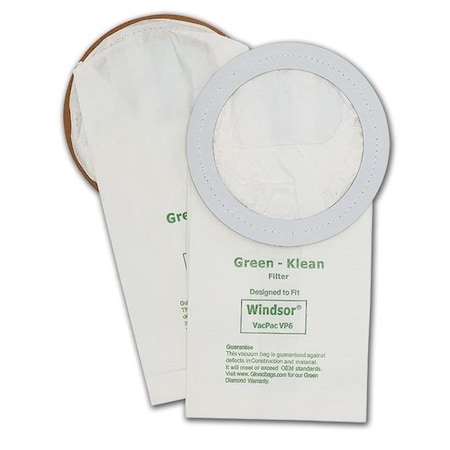 Green Klean Green Klean GK-VP6 Windsor 6 qt Backpack Replacement Vacuum Bags - 10 per Case - Case of 10 GK-VP6